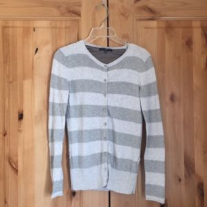 GAP grey stripped cardigan